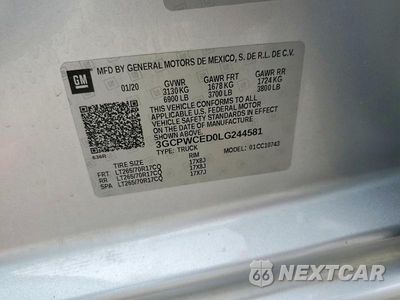 Zdjęcie 12 z 12 samochodu: 2020 CHEVROLET SILVERADO C1500 LT VIN:3GCPWCED0LG244581 - miniatura