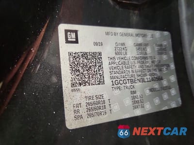 Zdjęcie 12 z 12 samochodu: 2020 CHEV COLORADO VIN:1GCGTBEN3L1140564 - miniatura