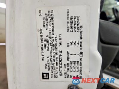 Zdjęcie 14 z 14 samochodu: 2003 CHEVROLET BLAZER VIN:1GNDT13XX3K173452 - miniatura