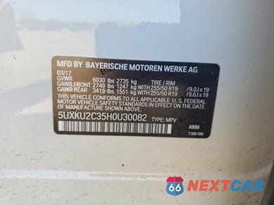 Zdjęcie 12 z 12 samochodu: 2017 BMW X6 XDRIVE35I VIN:5UXKU2C35H0U30082 - miniatura
