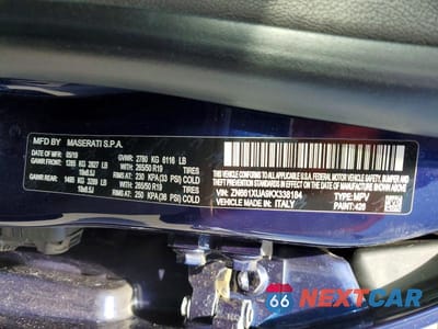 Zdjęcie 13 z 13 samochodu: 2019 MASERATI LEVANTE VIN:ZN661XUA9KX338184 - miniatura