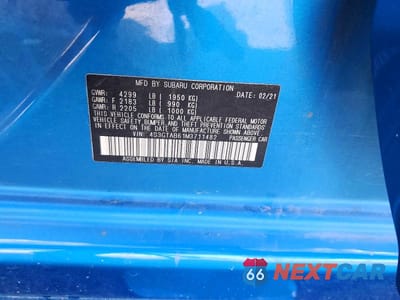 Zdjęcie 12 z 12 samochodu: 2021 SUBARU IMPREZA VIN:4S3GTAB61M3711482 - miniatura
