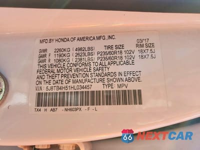 Zdjęcie 14 z 14 samochodu: 2017 ACURA RDX TECHNOLOGY VIN:5J8TB4H51HL034457 - miniatura