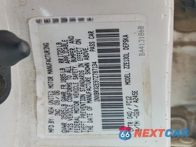 Zdjęcie 13 z 13 samochodu: 2007 TOYOTA COROLLA S VIN:1NXBR32E97Z787134 - miniatura