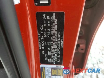 Zdjęcie 13 z 13 samochodu: 2022 KIA FORTE LXS VIN:3KPF24AD0NE420496 - miniatura