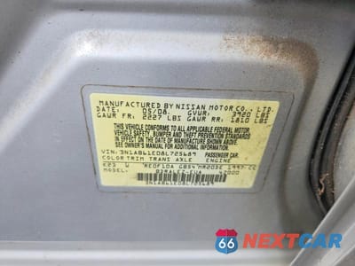 Zdjęcie 13 z 13 samochodu: 2008 NISSAN SENTRA 2.0 VIN:3N1AB61E08L725689 - miniatura