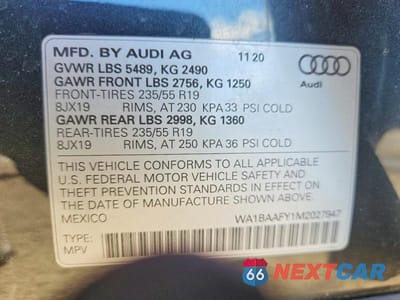 Zdjęcie 14 z 14 samochodu: 2021 AUDI Q5 PREMIUM PLUS VIN:WA1BAAFY1M2027947 - miniatura