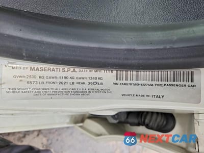 Zdjęcie 12 z 12 samochodu: 2017 MASERATI GHIBLI S VIN:ZAM57RTA0H1227684 - miniatura