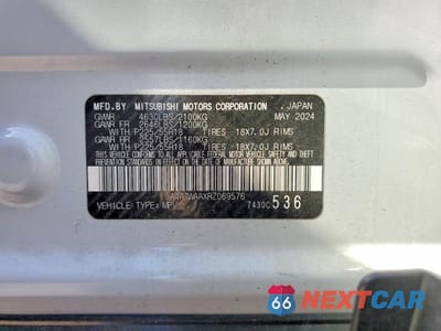 Zdjęcie 13 z 13 samochodu: 2024 MITSUBISHI ECLIPSE CROSS SE VIN:JA4ATWAAXRZ069576 - miniatura