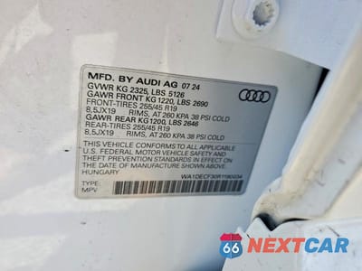 Zdjęcie 13 z 13 samochodu: 2024 AUDI Q3 PREMIUM S LINE 45 VIN:WA1DECF30R1190034 - miniatura