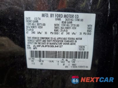 Zdjęcie 12 z 12 samochodu: 2016 LINCOLN MKX BLACK LABEL VIN:2LMPJ9JP5GBL64127 - miniatura
