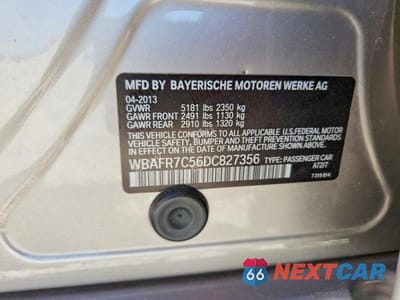 Zdjęcie 12 z 12 samochodu: 2013 BMW 535 I VIN:WBAFR7C56DC827356 - miniatura
