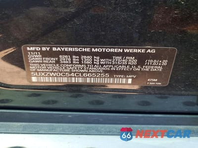 Zdjęcie 12 z 12 samochodu: 2012 BMW X5 XDRIVE35D VIN:5UXZW0C54CL665255 - miniatura