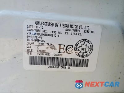 Zdjęcie 13 z 13 samochodu: 2013 INFINITI EX37 BASE VIN:JN1BJ0HR1DM481211 - miniatura