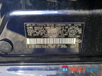 Zdjęcie 12 z 12 samochodu: 2017 LEXUS GS 350 BASE VIN:JTHBZ1BL7HA009620 - miniatura