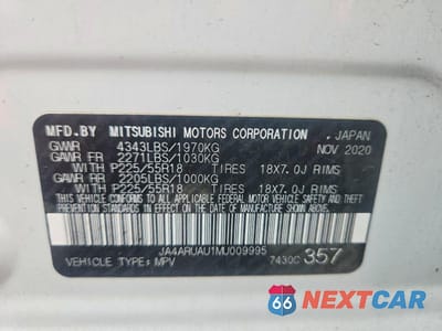 Zdjęcie 13 z 13 samochodu: 2021 MITSUBISHI OUTLANDER SPORT ES VIN:JA4ARUAU1MU009995 - miniatura