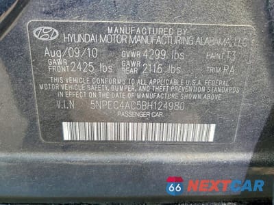 Zdjęcie 12 z 12 samochodu: 2011 HYUNDAI SONATA LIMITED VIN:5NPEC4AC5BH124980 - miniatura
