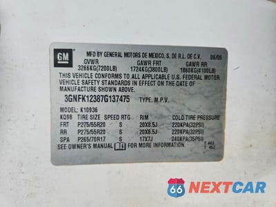 Zdjęcie 12 z 12 samochodu: 2007 CHEV AVALANCHE VIN:3GNFK12387G137475 - miniatura