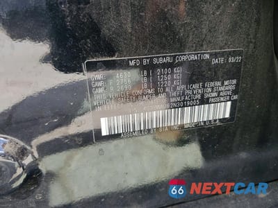 Zdjęcie 13 z 13 samochodu: 2022 SUBARU LEGACY PREMIUM VIN:4S3BWAD62N3019005 - miniatura