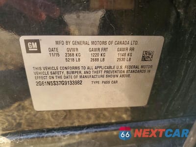 Zdjęcie 12 z 12 samochodu: 2016 CADILLAC XTS LUXURY COLLECTION VIN:2G61N5S37G9133982 - miniatura
