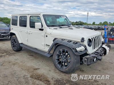 Czwarte zdjęcie samochodu z boku: 2022 JEEP WRANGLER UNLIMITED SAHARA VIN:1C4HJXEN4NW151148 - miniatura