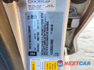 Zdjęcie 12 z 12 samochodu: 2020 CHEVROLET SPARK 1LT VIN:KL8CD6SA5LC442925 - miniatura