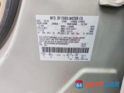 Zdjęcie 12 z 12 samochodu: 2007 FORD EDGE VIN:2FMDK48C87BA69847 - miniatura