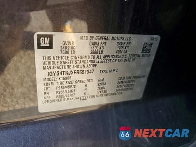 Zdjęcie 13 z 13 samochodu: 2015 CADILLAC ESCALADE ESV PREMIUM VIN:1GYS4TKJXFR651347 - miniatura