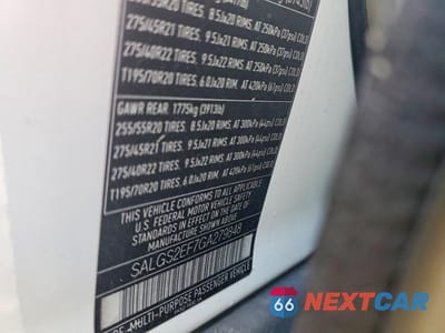 Zdjęcie 13 z 13 samochodu: 2016 LAND ROVER RANGE ROVER SUPERCHARGED VIN:SALGS2EF7GA279848 - miniatura