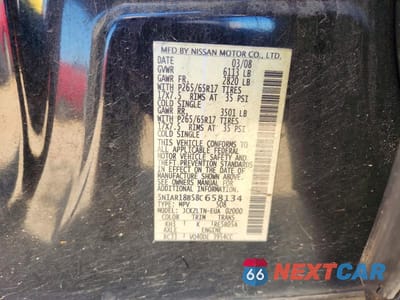 Zdjęcie 13 z 13 samochodu: 2008 NISSAN PATHFINDER S VIN:5N1AR18B58C658134 - miniatura