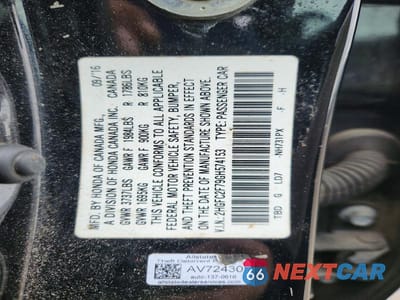 Zdjęcie 13 z 13 samochodu: 2016 HONDA CIVIC EX VIN:2HGFC2F79GH574153 - miniatura