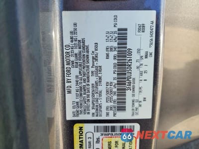 Zdjęcie 12 z 12 samochodu: 2013 FORD FUSION SE HYBRID VIN:3FA6P0LU5DR261009 - miniatura
