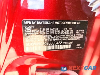 Zdjęcie 13 z 13 samochodu: 2014 BMW X3 XDRIVE28I VIN:5UXWX9C59E0D33422 - miniatura