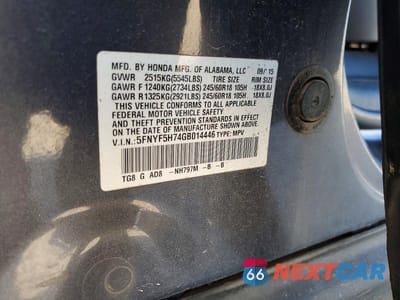Zdjęcie 13 z 13 samochodu: 2016 HONDA PILOT EXLN VIN:5FNYF5H74GB014446 - miniatura