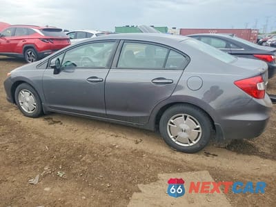 Drugie zdjęcie samochodu z przodu: 2012 HONDA CIVIC HF VIN:2HGFB2F66CH319951 - miniatura