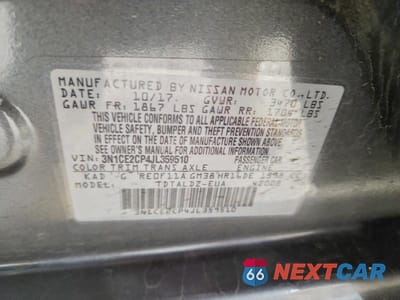 Zdjęcie 13 z 13 samochodu: 2018 NISSAN VERSA NOTE SV VIN:3N1CE2CP4JL359510 - miniatura
