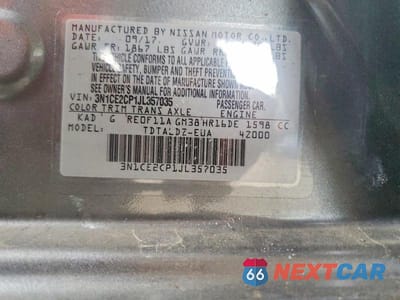 Zdjęcie 12 z 12 samochodu: 2018 NISSAN VERSA NOTE SV VIN:3N1CE2CP1JL357035 - miniatura