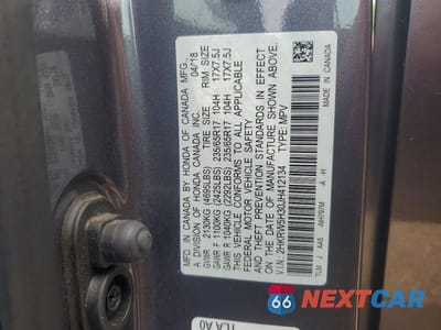 Zdjęcie 13 z 13 samochodu: 2018 HONDA CR-V LX VIN:2HKRW5H30JH412134 - miniatura