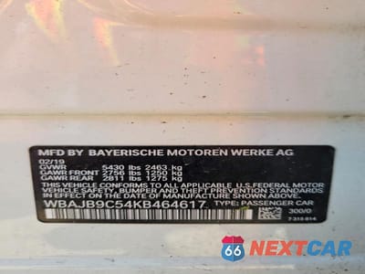 Zdjęcie 12 z 12 samochodu: 2019 BMW M550XI VIN:WBAJB9C54KB464617 - miniatura