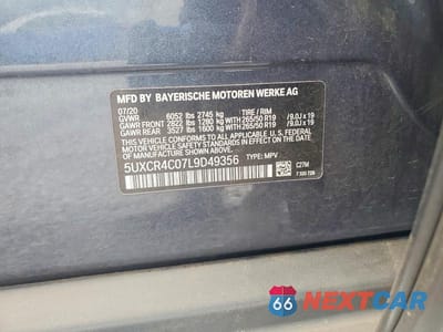 Zdjęcie 13 z 13 samochodu: 2020 BMW X5 SDRIVE 40I VIN:5UXCR4C07L9D49356 - miniatura