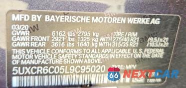Zdjęcie 12 z 12 samochodu: 2020 BMW X5 XDRIVE40I VIN:5UXCR6C05L9C95020 - miniatura