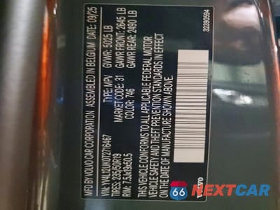 Zdjęcie 13 z 13 samochodu: 2026 VOLVO XC40 CORE VIN:YV4L12UK0T2716467 - miniatura