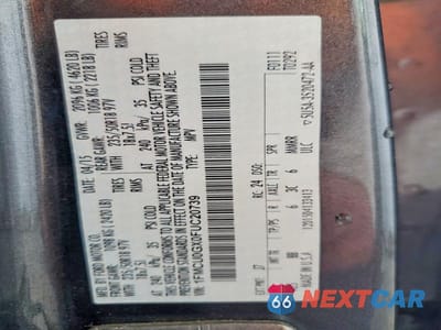 Zdjęcie 13 z 13 samochodu: 2015 FORD ESCAPE SE VIN:1FMCU0GX0FUC20739 - miniatura