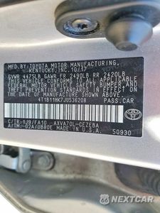 Zdjęcie 12 z 12 samochodu: 2018 TOYOTA CAMRY L VIN:4T1B11HK7JU536208 - miniatura