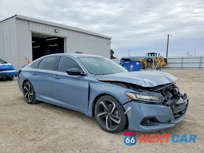 Czwarte zdjęcie samochodu z boku: 2022 HONDA ACCORD SPORT SE VIN:1HGCV1F43NA087393 - miniatura
