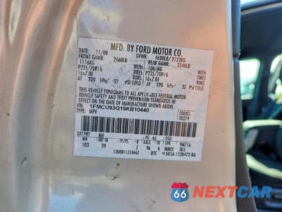 Zdjęcie 13 z 13 samochodu: 2009 FORD ESCAPE VIN:1FMCU93G19KB10440 - miniatura