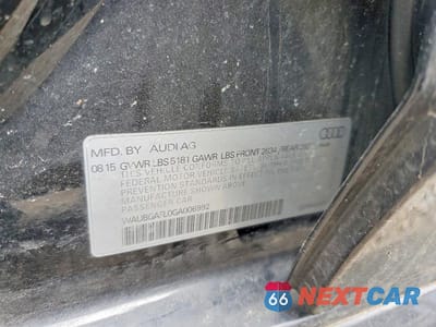 Zdjęcie 12 z 12 samochodu: 2016 AUDI S4 PREMIUM PLUS VIN:WAUBGAFL0GA006992 - miniatura