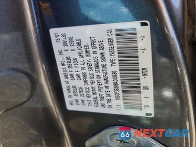 Zdjęcie 13 z 13 samochodu: 2008 HONDA ACCORD EXL VIN:1HGCP36808A009490 - miniatura