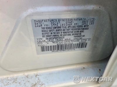 Zdjęcie 12 z 12 samochodu: 2017 NISSAN SENTRA S VIN:3N1AB7AP8HY324076 - miniatura