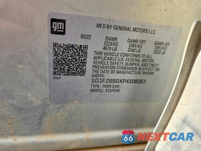 Zdjęcie 13 z 13 samochodu: 2023 CHEVROLET BOLT EUV PREMIER VIN:1G1FZ6S0XP4108363 - miniatura